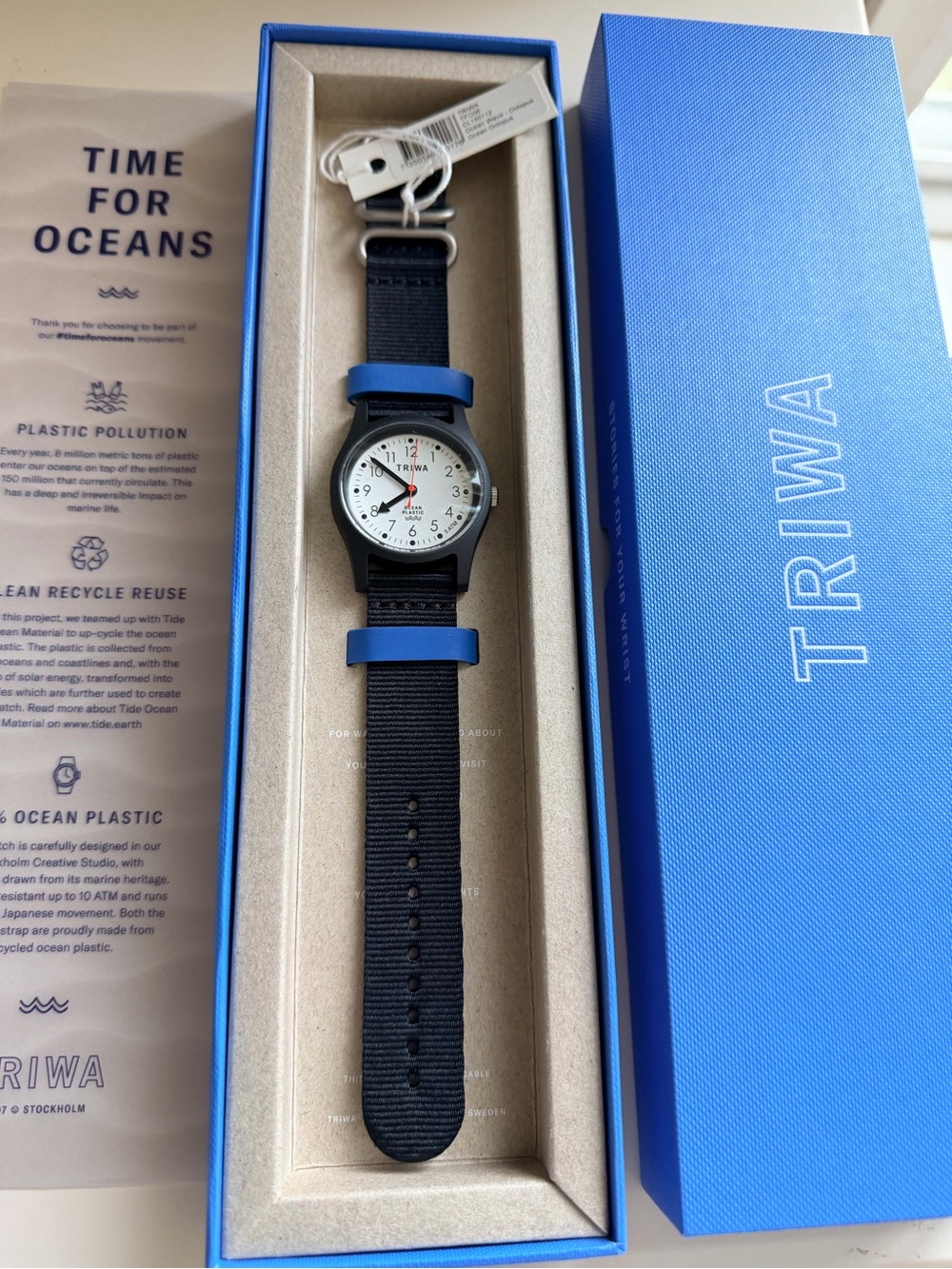 TRIWA Men’s Black Nylon Strap Watch